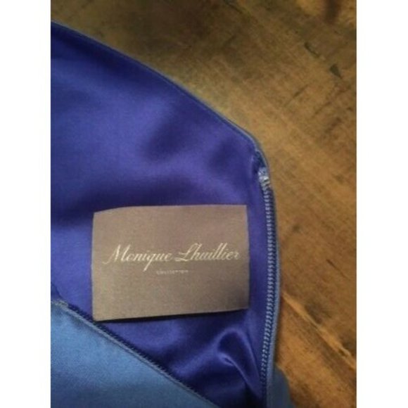 NWT GORGEOUS MONIQUE LHUILLIER COLLECTION STRUCTURED SLEEVELESS DRESS SIZE 12 - Picture 9 of 10